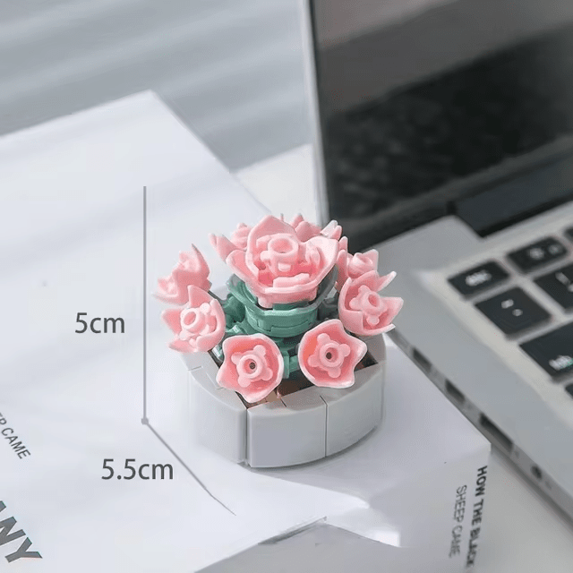 Mountain Rose Building Brick Mini Potted Plant F07M9-11(104)-A8