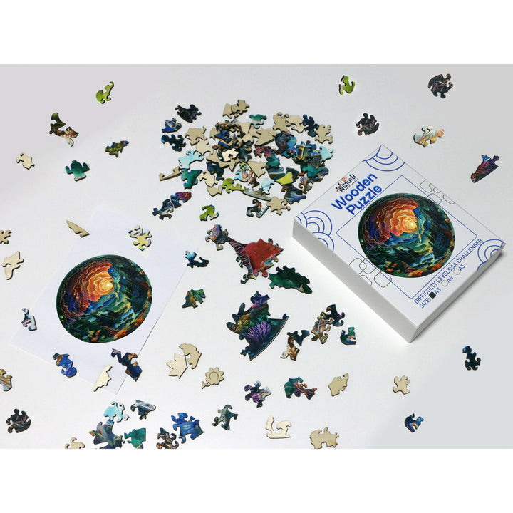 Mountains Landscape - Jigsaw Wooden Puzzle by Wizardi F07N9-24