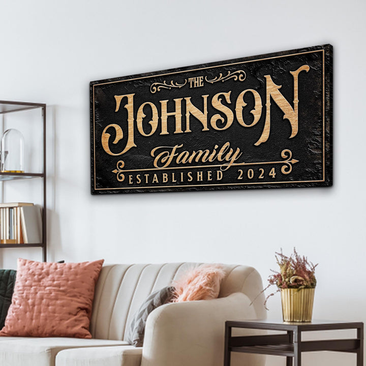 Personalized Family Sign X
