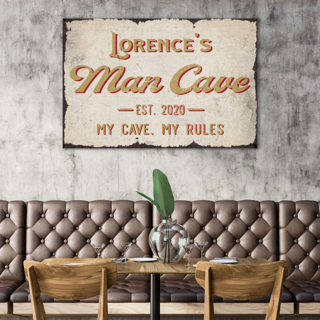 My Cave My Rules Man Cave Sign
