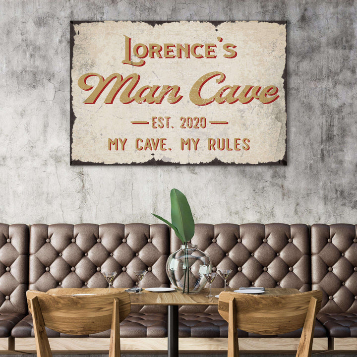 My Cave My Rules Man Cave Sign