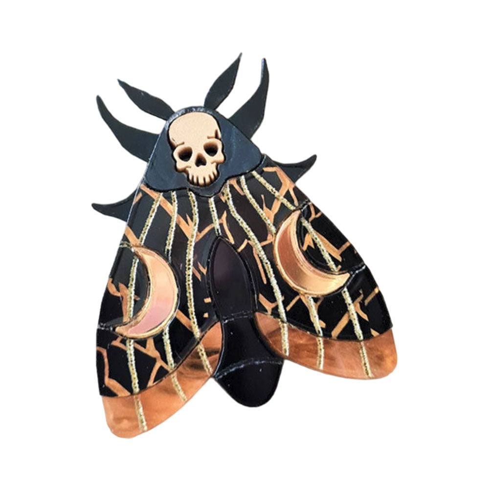 Mystic Moon Moth Pin by Cherryloco Jewellery 1