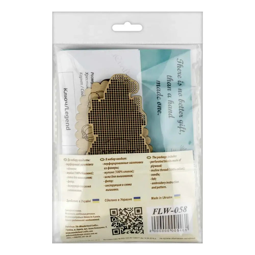 Cross-stitch kits on wood FLW-058
