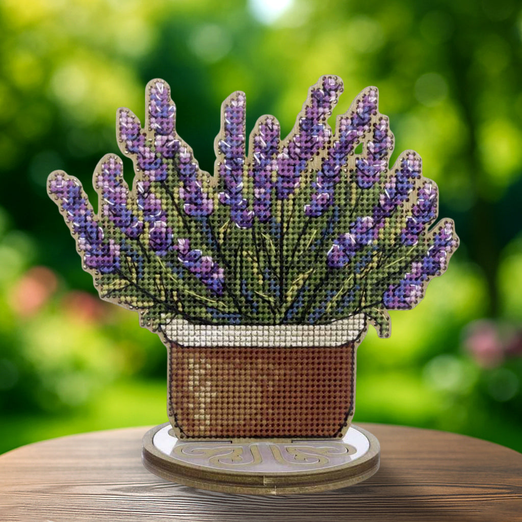 Lavender Wood Cross-Stitch Kit by Wonderland Crafts FLW-074