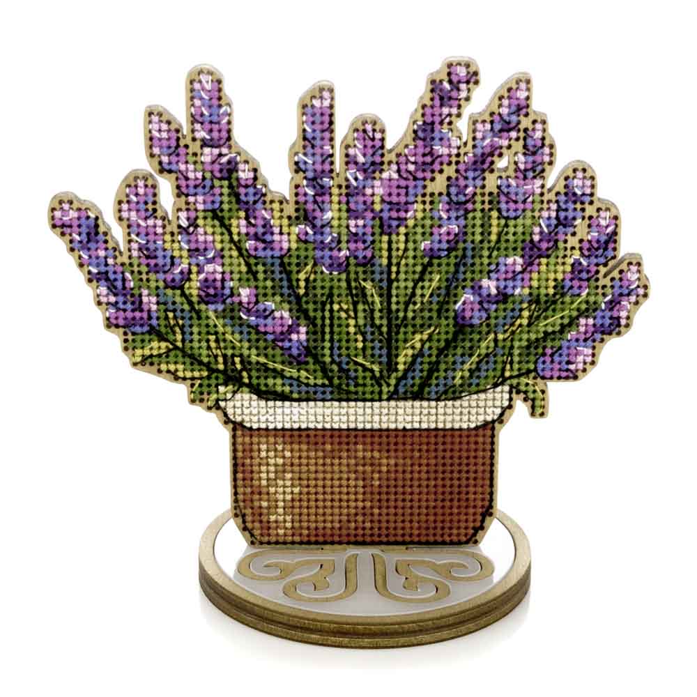 Lavender Wood Cross-Stitch Kit by Wonderland Crafts FLW-074