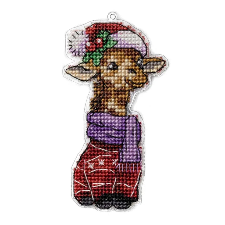 Giraffe Cross-stitch kit on a plastic base FLX-004