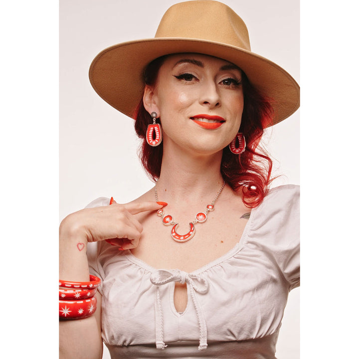 Narrow Necktie Red Bangle by Splendette image 2