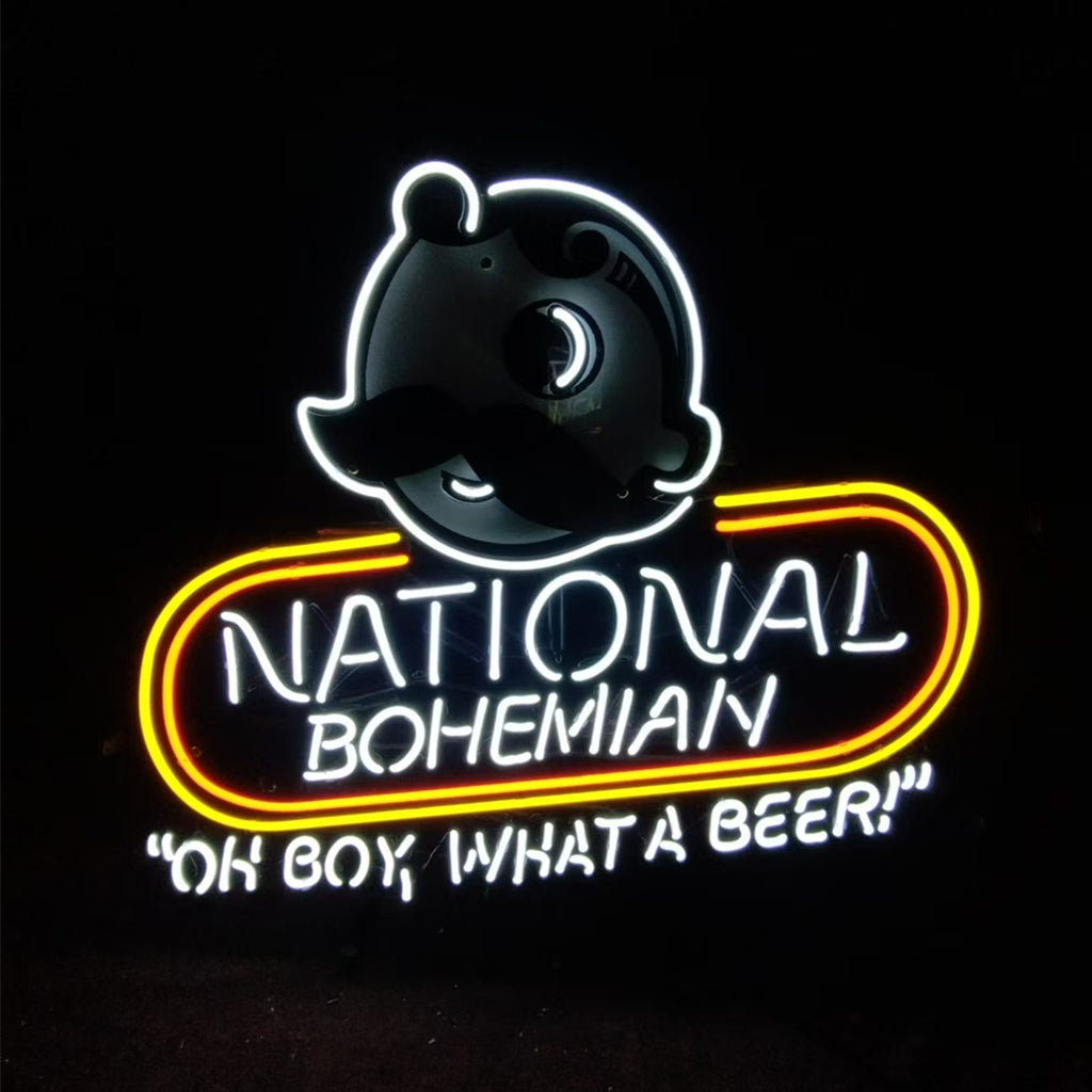 National Bohemian "Oh Boy,What a Beer!“ Neon Signs Light