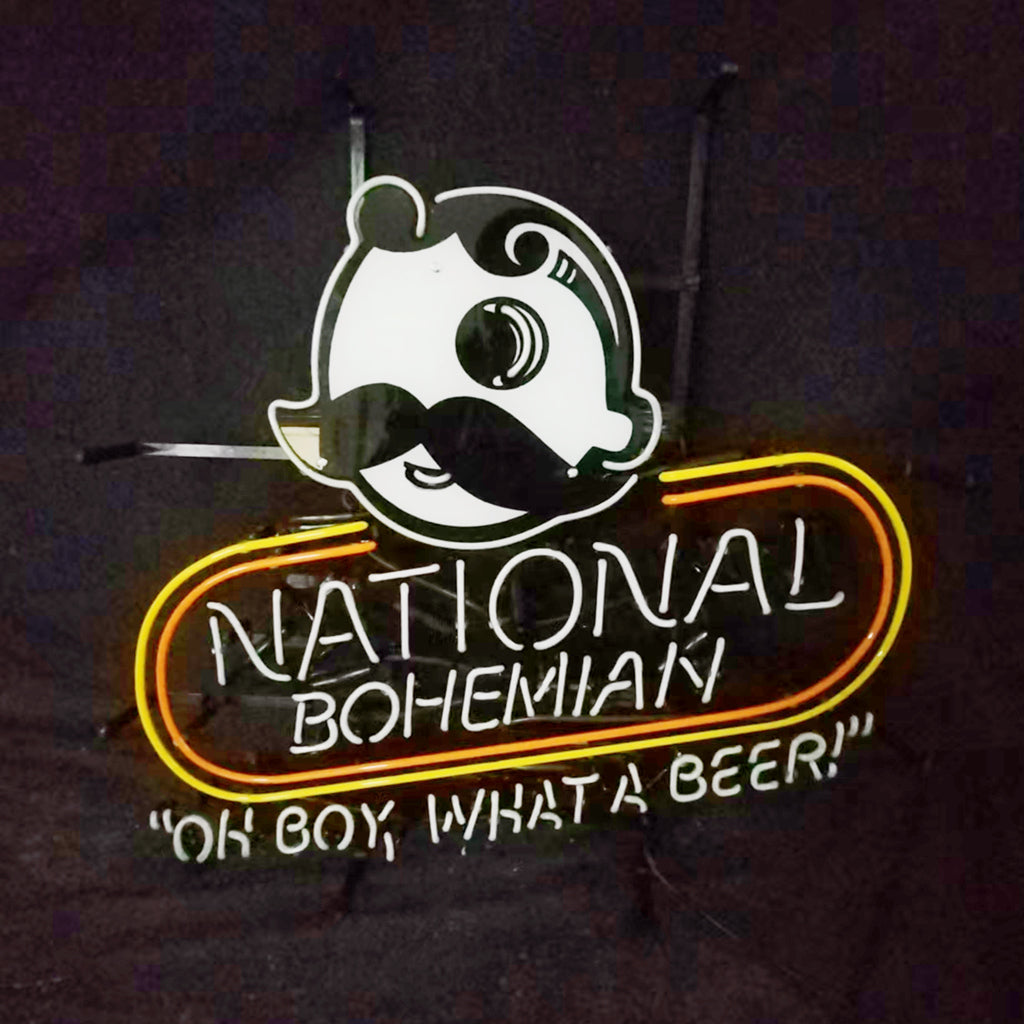 National Bohemian "Oh Boy,What a Beer!“ Neon Signs Light