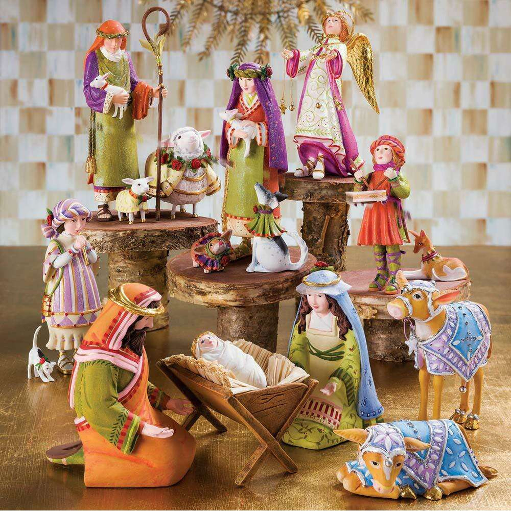 Nativity Shepherdess with Dog Figures by Patience Brewster – view 2