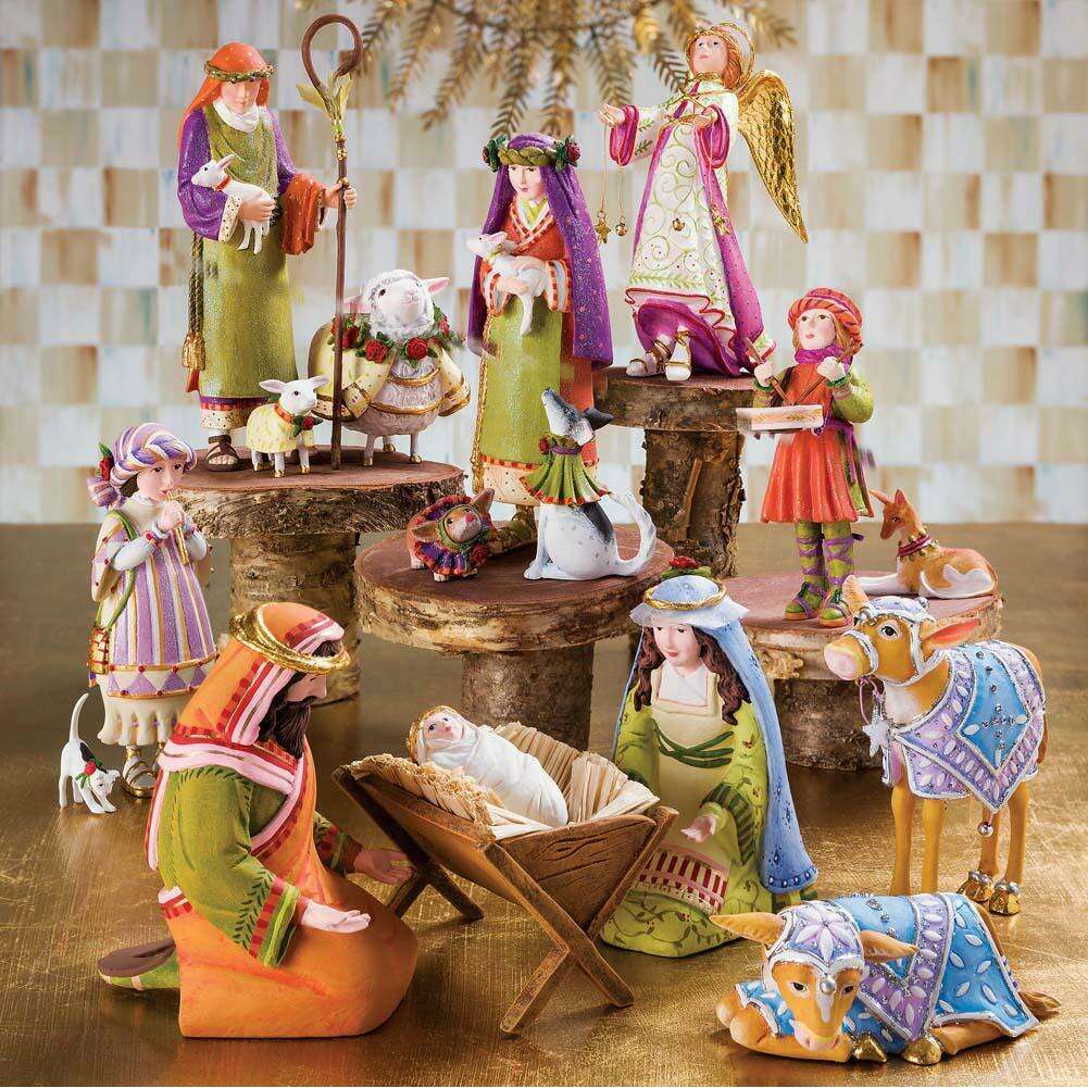 Nativity Shepherdess with Dog Figures by Patience Brewster – view 2