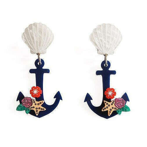 Nautical Anchor Earrings by Laliblue - Quirks!