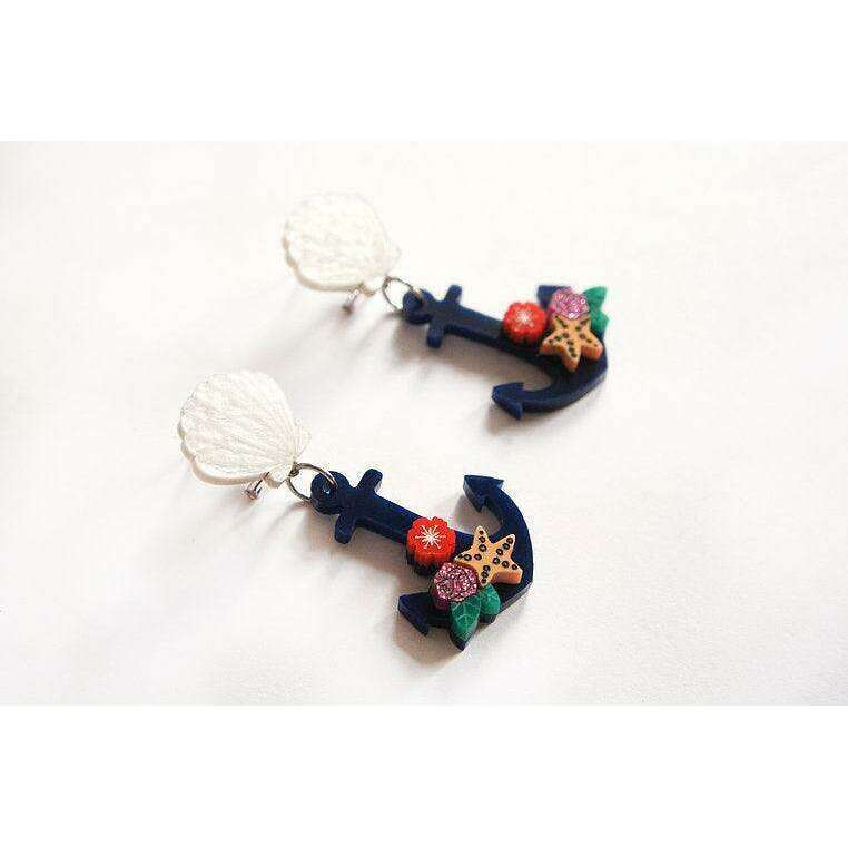 Nautical Anchor Earrings by Laliblue - Quirks!