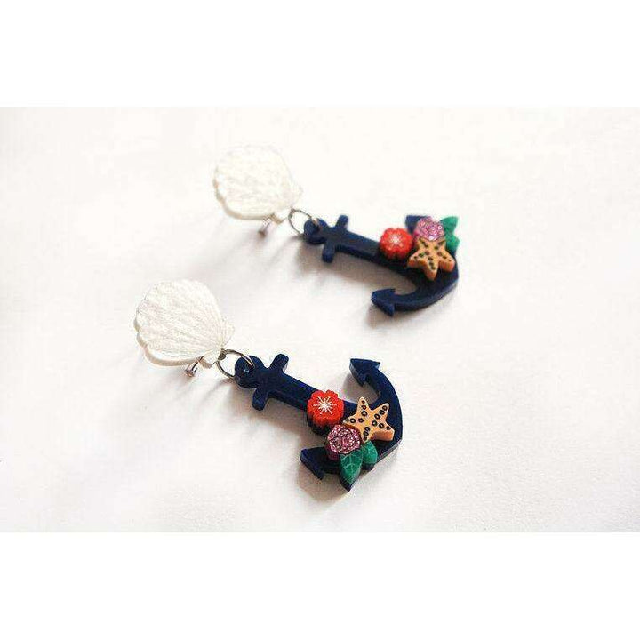 Nautical Anchor Earrings by Laliblue - Quirks!