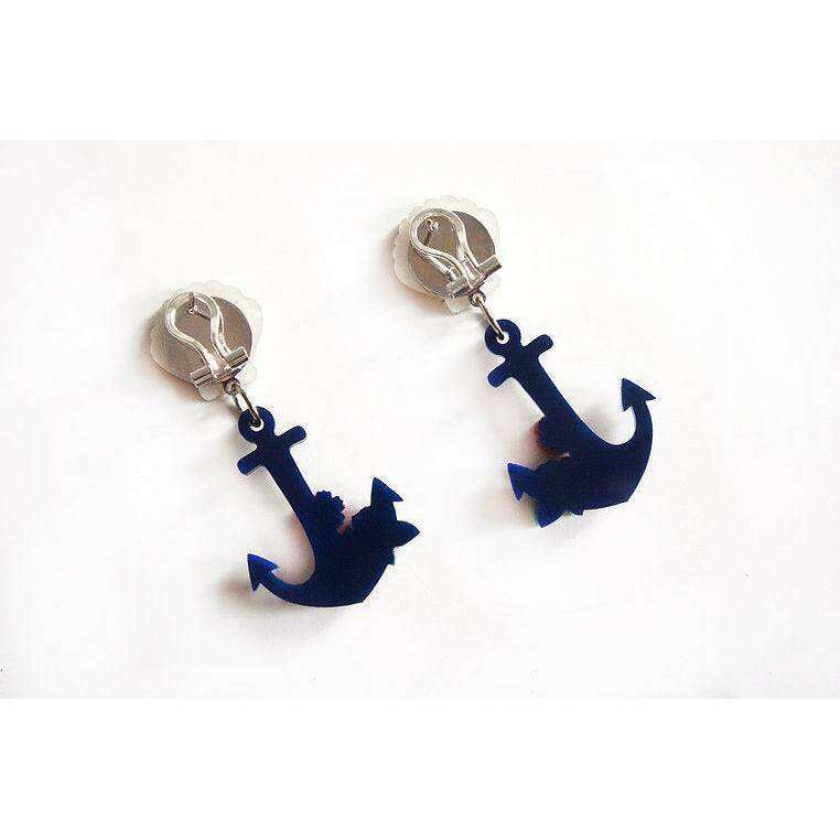 Nautical Anchor Earrings by Laliblue - Quirks!