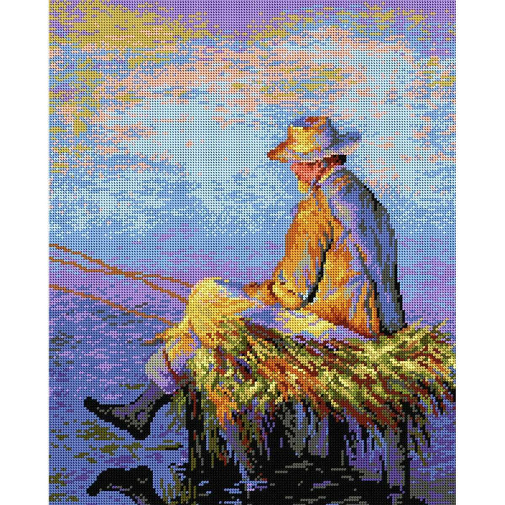 Needlepoint canvas for halfstitch without yarn after Leon Wyczkowski - Fisherman 2118M