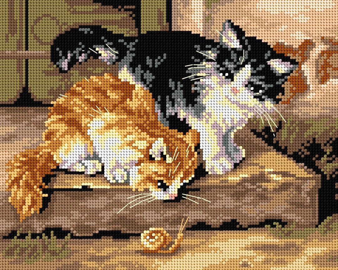 Needlepoint canvas for halfstitch without yarn Alfred Brunel de Neuville - Surprise 2913H