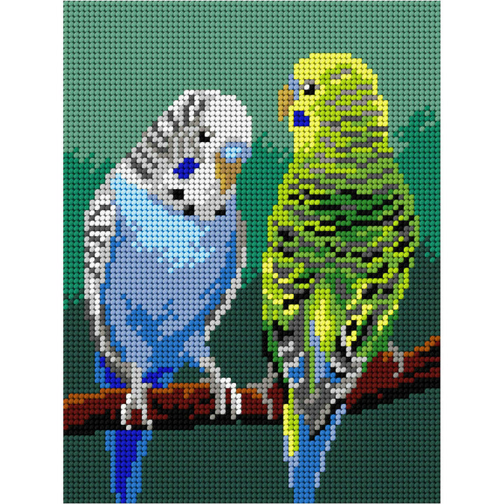 Needlepoint canvas for halfstitch without yarn  Budgerigar 3578F