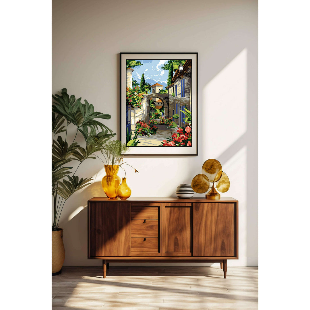 Needlepoint canvas for halfstitch without yarn Canvas Provencal Corridor SE929.572 Seg De Paris Printed Tapestry Canvas