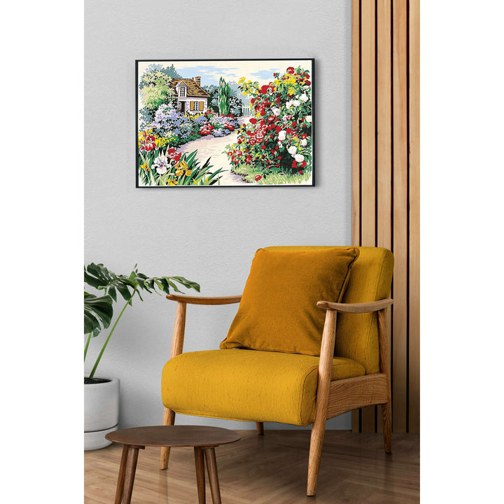 Needlepoint canvas for halfstitch without yarn Canvas Rose SE929.287 Seg De Paris Printed Tapestry Canvas