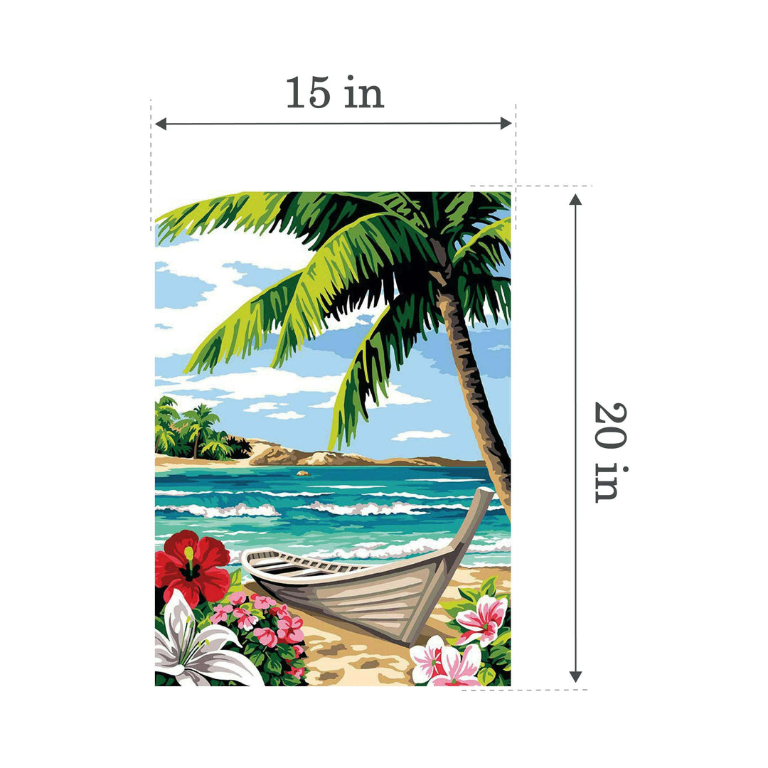 Needlepoint canvas for halfstitch without yarn Exotic Wave SE929.724 Seg De Paris Printed Tapestry Canvas