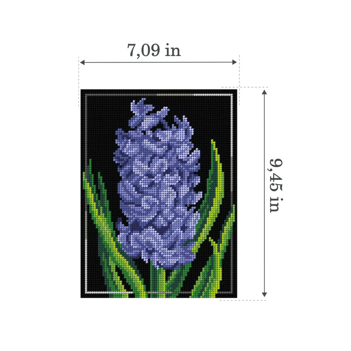 Needlepoint canvas for halfstitch without yarn Hyacinth 3052F - Printed Tapestry Canvas