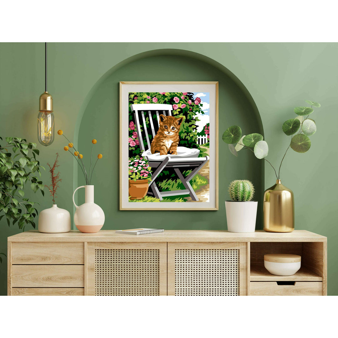 Needlepoint canvas for halfstitch without yarn Rest in the Garden SE926.366 Seg De Paris Printed Tapestry Canvas