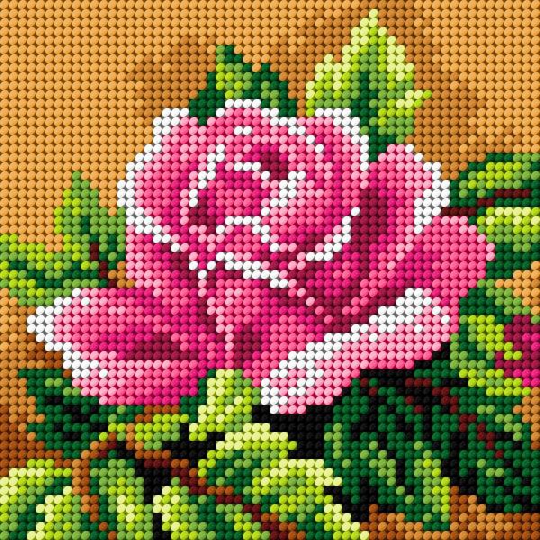 Needlepoint canvas for halfstitch without yarn Rose 2756D - Printed Tapestry Canvas