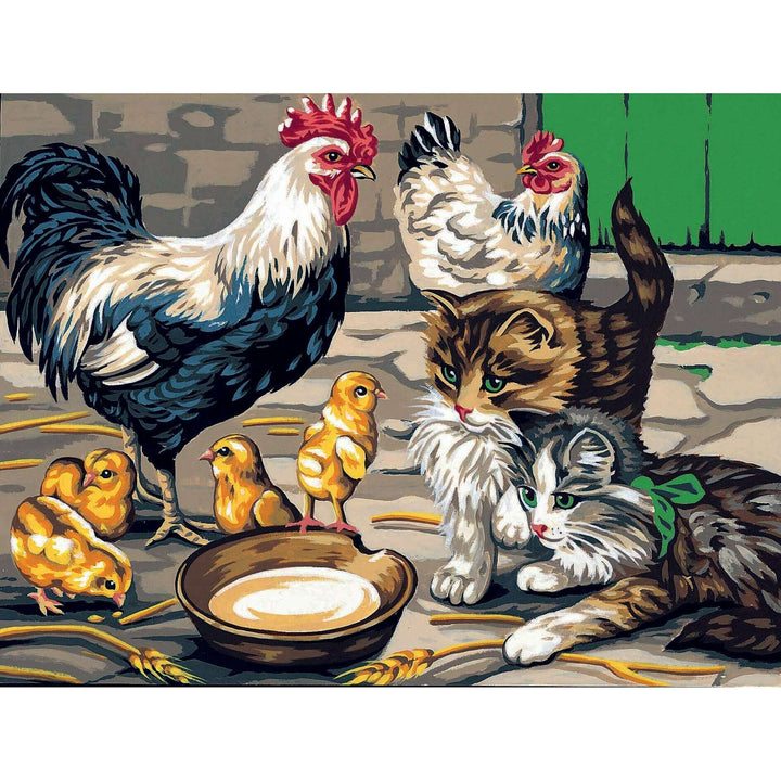 Needlepoint canvas for halfstitch without yarn The Little Curious MRC1531331 Margot de Paris Printed Tapestry Canvas