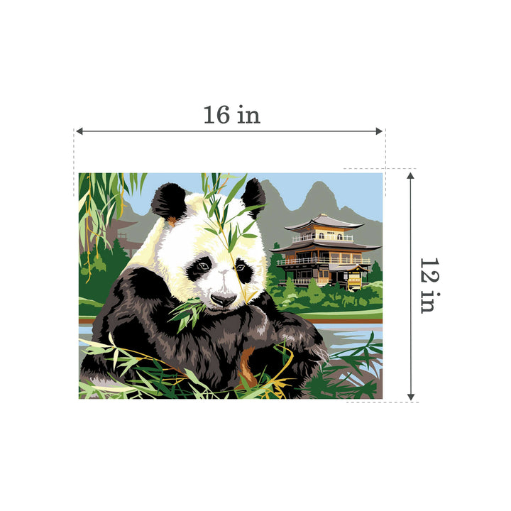 Needlepoint canvas for halfstitch without yarn The Panda SE926.207 Seg De Paris Printed Tapestry Canvas