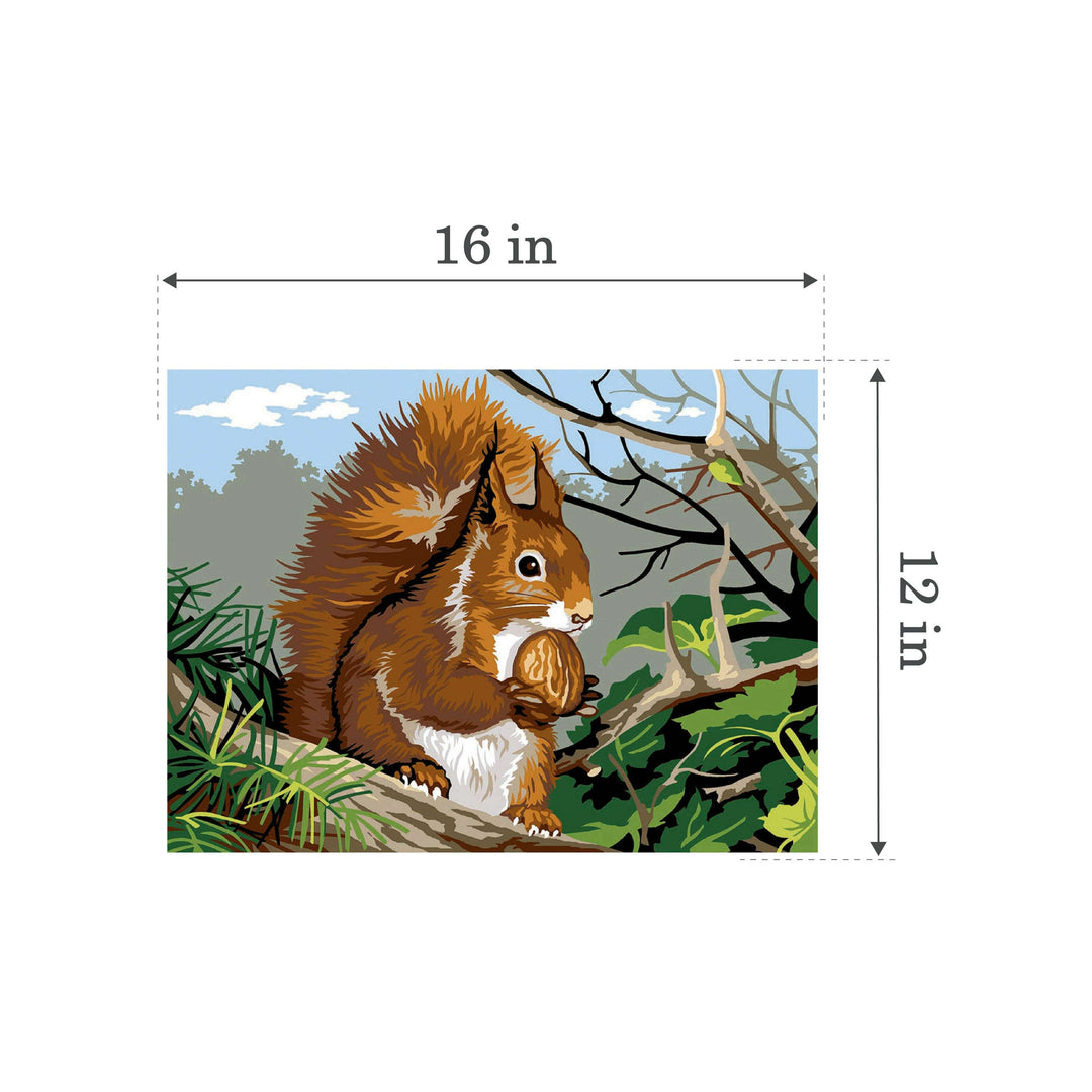 Needlepoint canvas for halfstitch without yarn The Squirrel SE926.241 Seg De Paris Printed Tapestry Canvas