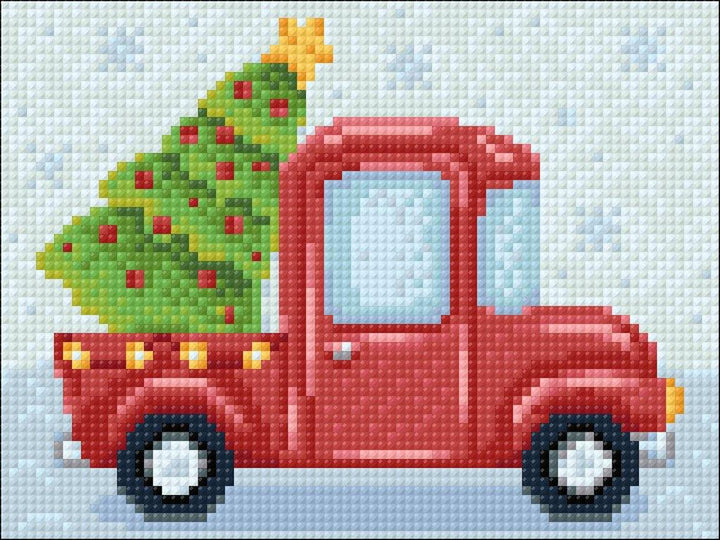 New Year Lorry CS2693 7.9 x 5.9 inches Crafting Spark Diamond Painting Kit