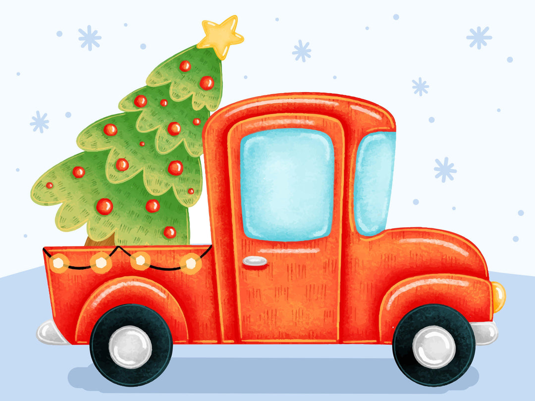 New Year Lorry CS2693 7.9 x 5.9 inches Crafting Spark Diamond Painting Kit