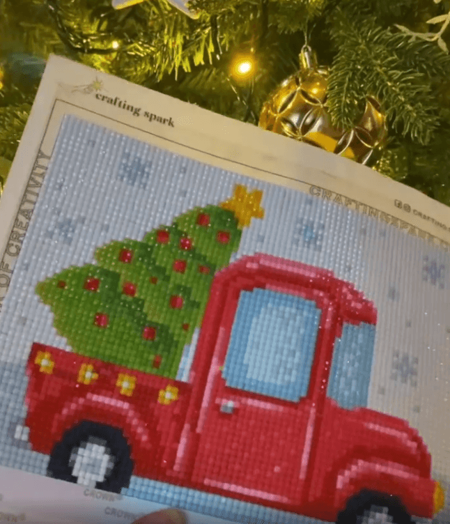 New Year Lorry CS2693 7.9 x 5.9 inches Crafting Spark Diamond Painting Kit