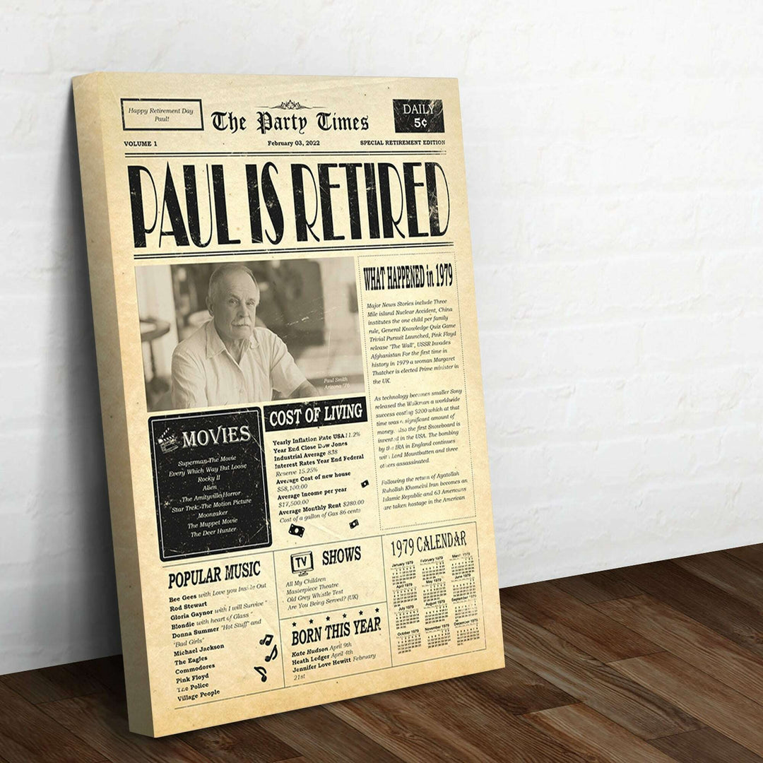 Newspaper Retirement Gift Sign