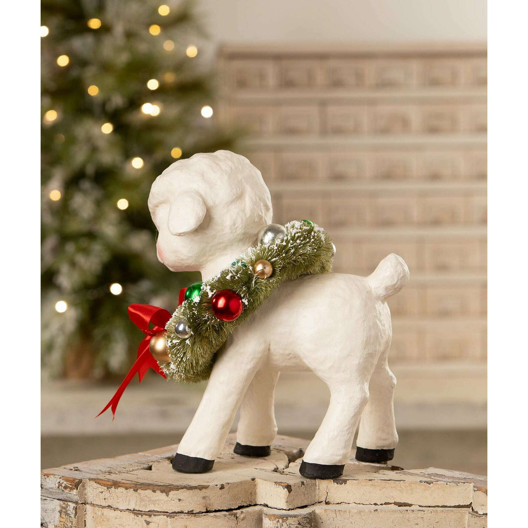 Noelle Lamb with Wreath by Bethany Lowe Designs, image 3