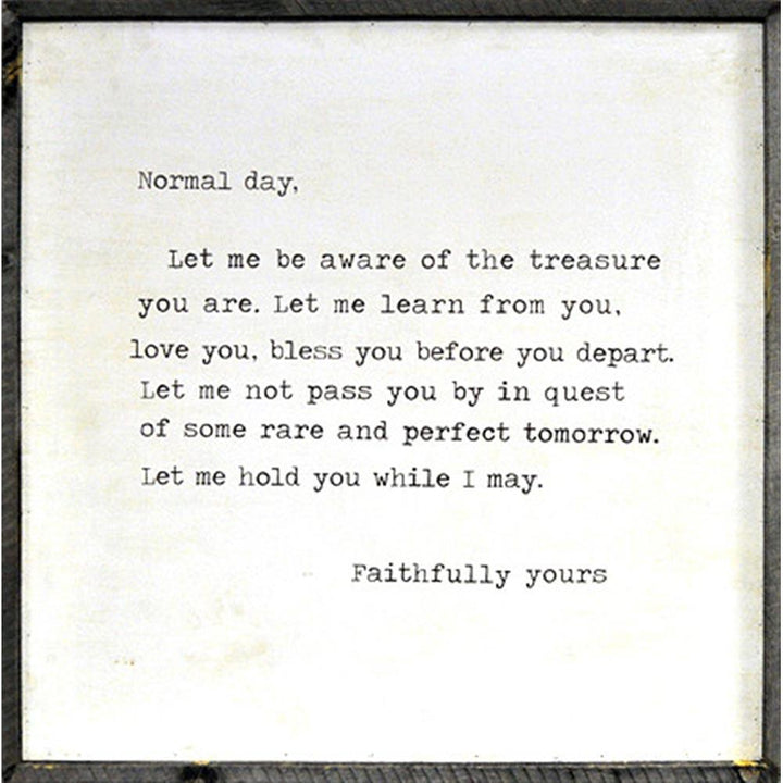 "Normal Day by Mary Jean Irion" Grey Wood Art Print - Quirks!