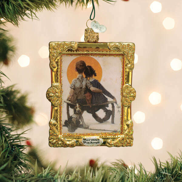 Norman Rockwell Boy & Girl Ornament