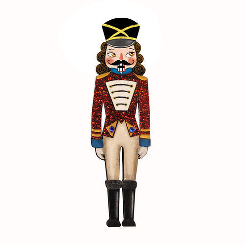 Toy soldier nutcracker brooch by laliblue