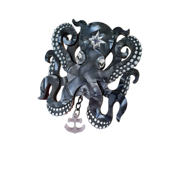Octopus Brooch by Cherryloco Jewellery
