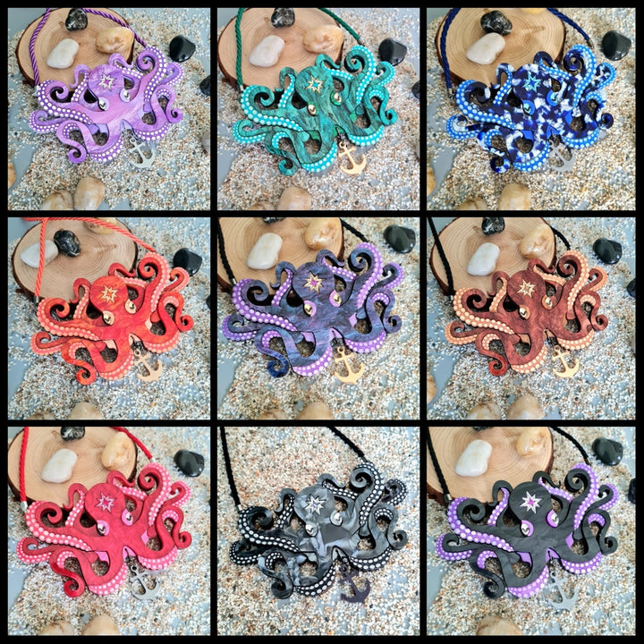 Octopus Statement Necklace by Cherryloco Jewellery 6