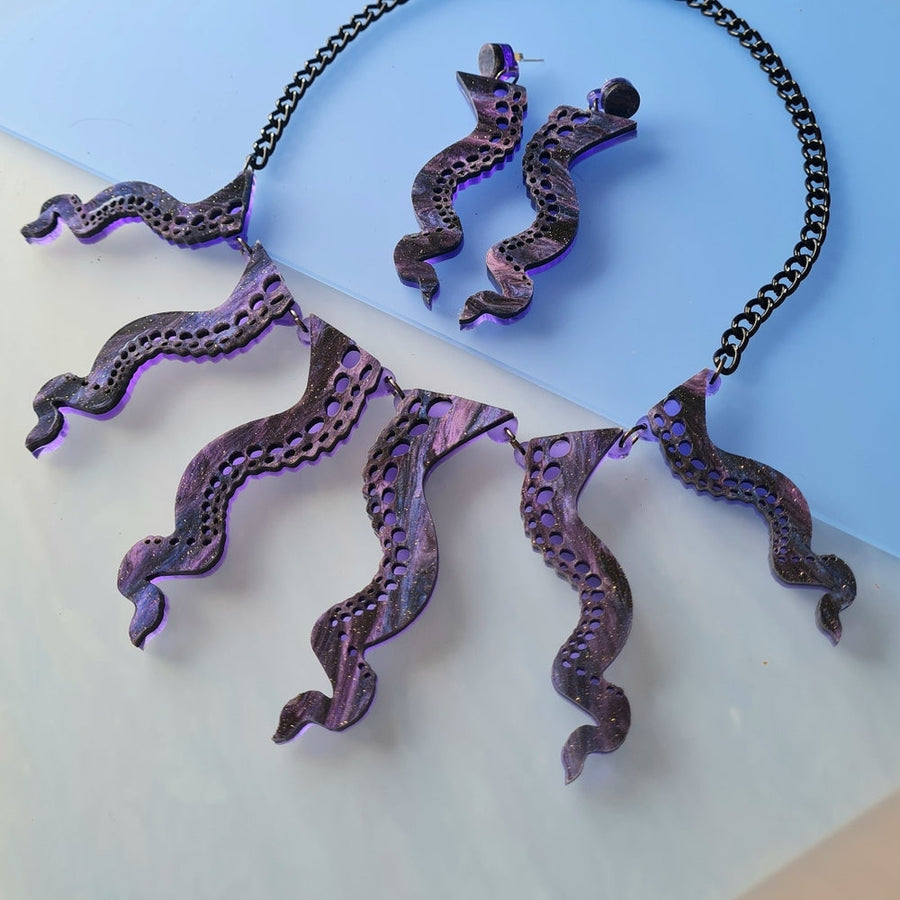Octopus Tentacle Necklace by Cherryloco Jewellery 