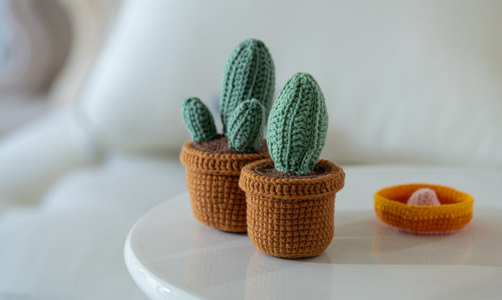 Cacti Amigurumi DIY Crochet Kit Wizardi F07N8-M191-M193