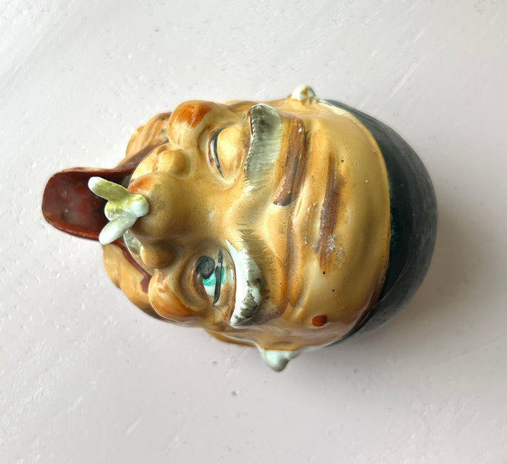 Old man ashtray top view