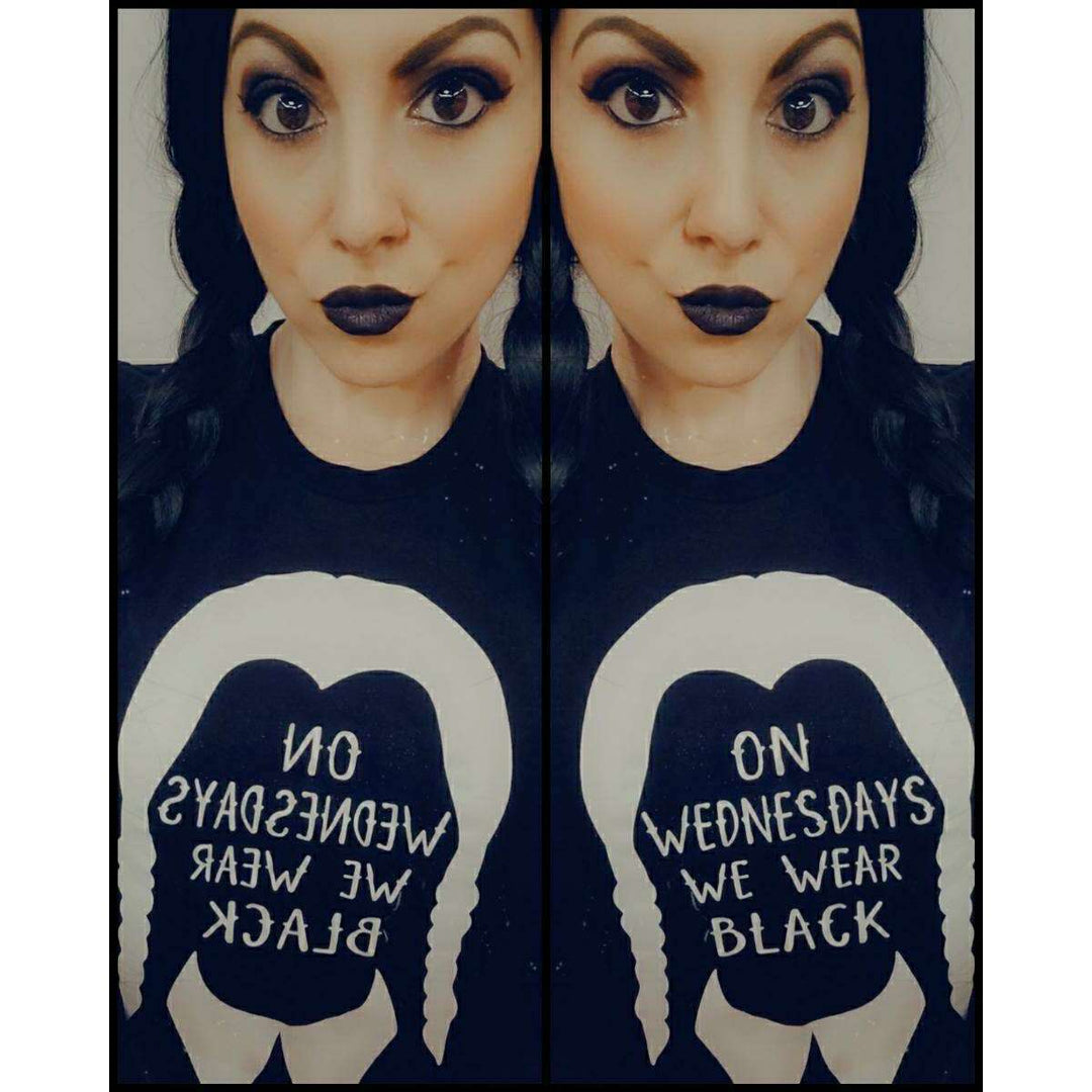 "On Wednesdays We Wear Black" Wednesday Tee - Unisex Shirt
