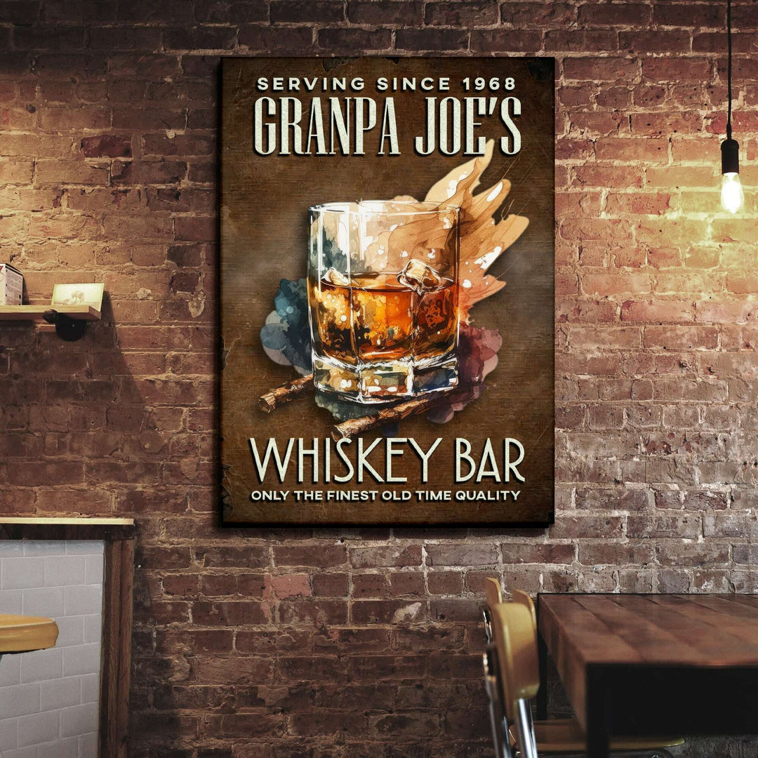 Only The Finest Whiskey Bar Sign