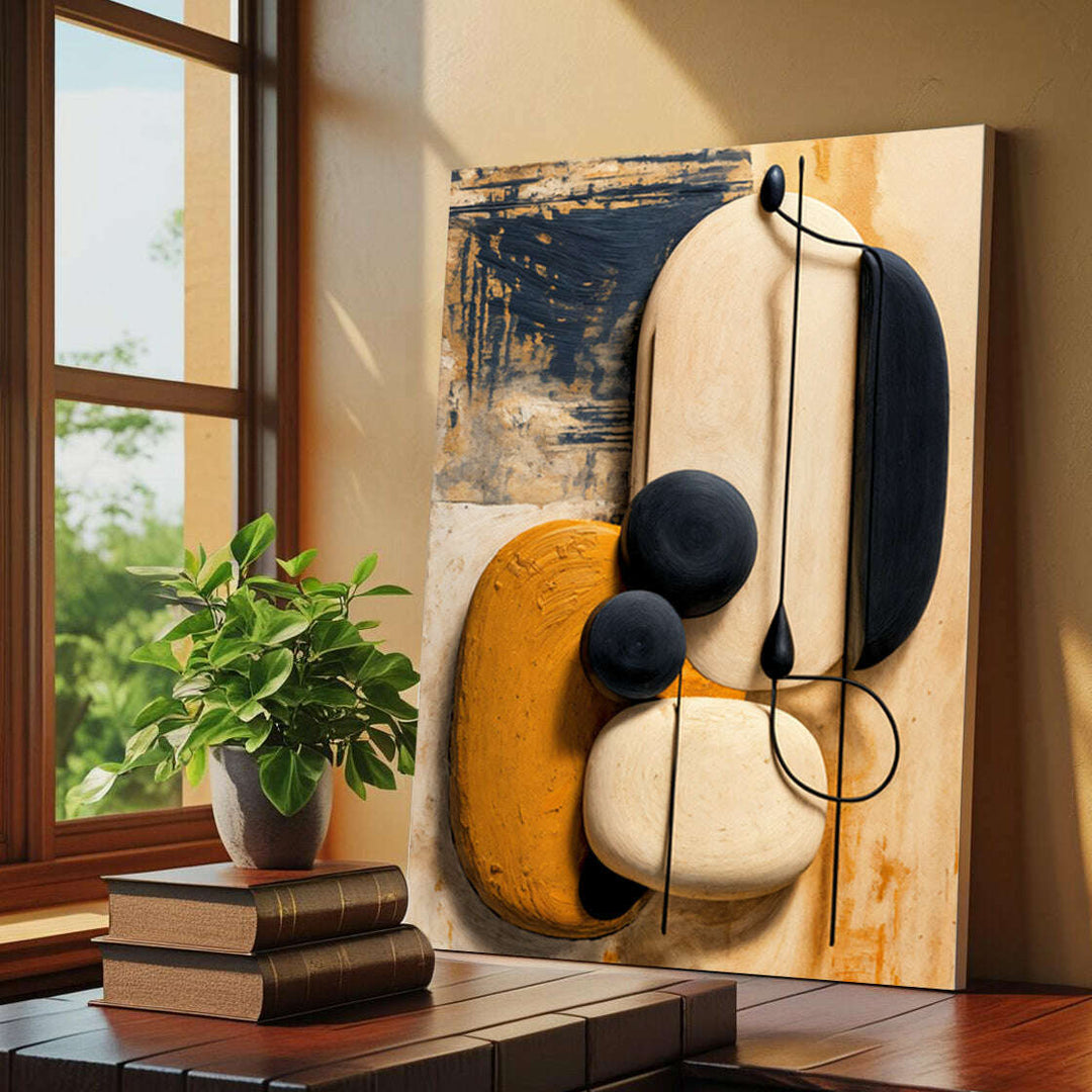 Orange Abstract Harmony Wall Art