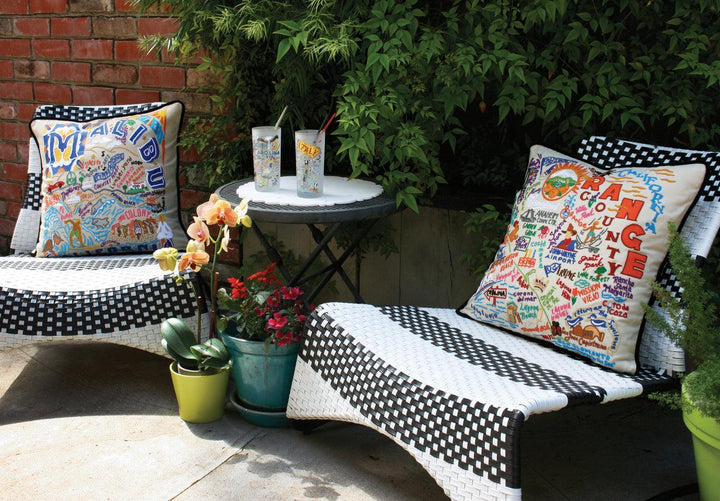 Oregon Hand-Embroidered Pillow - Quirks!