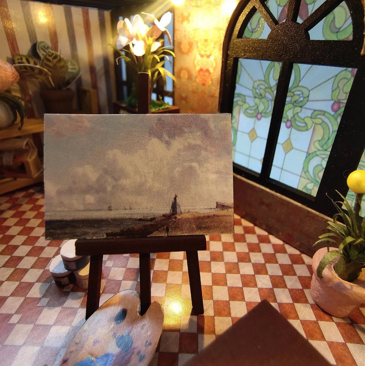 Miniature Wizardi Roombox Kit - House in English style Dollhouse Kit