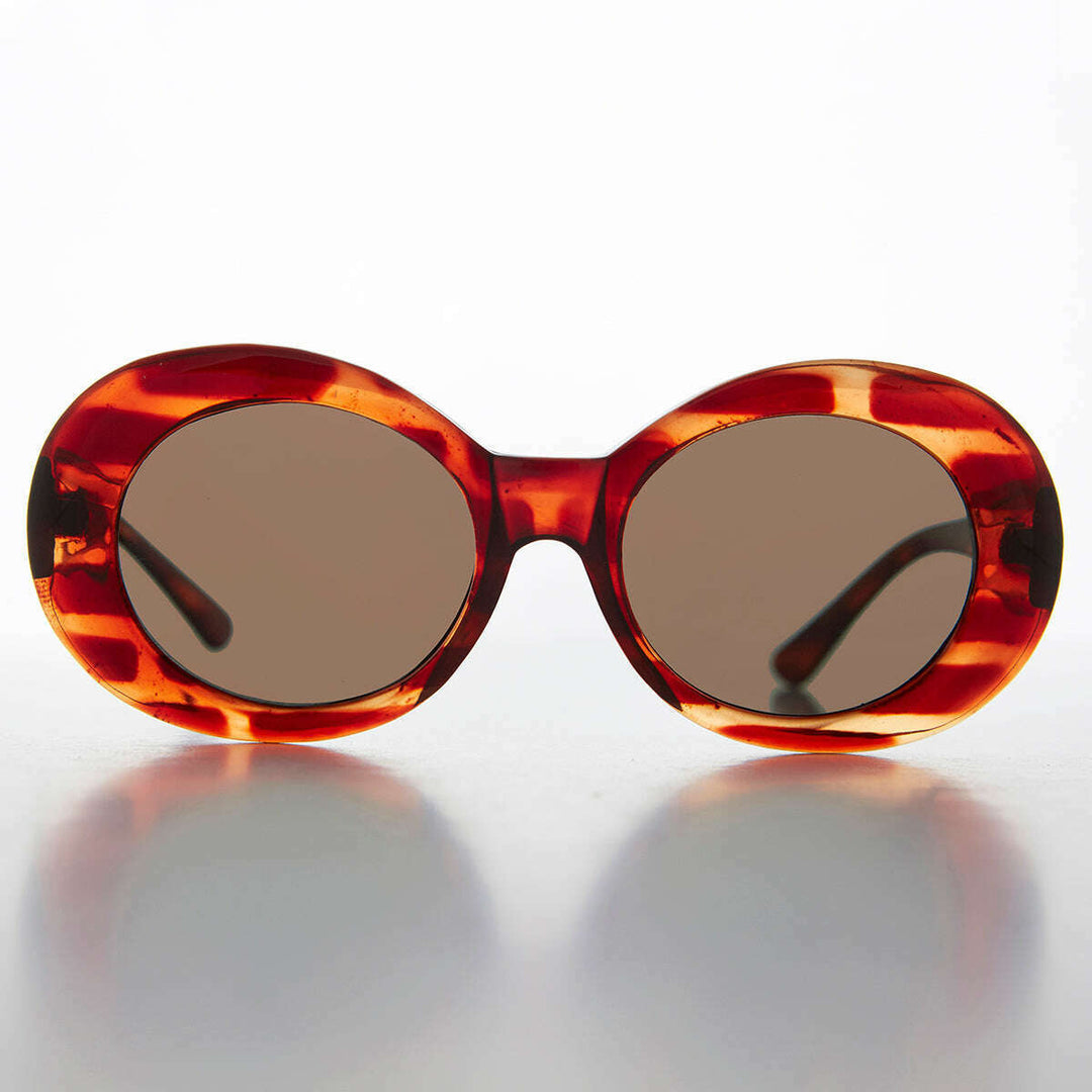 Oval Clout Cat Eye Vintage Sunglasses - Emma